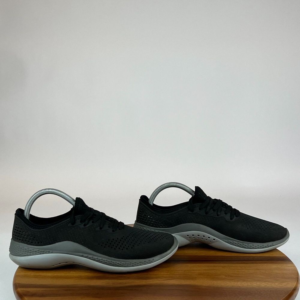Mens Crocs Literide 360 Black Rubber‎ Mesh Casual Sneakers Shoes Size 7 M GUC